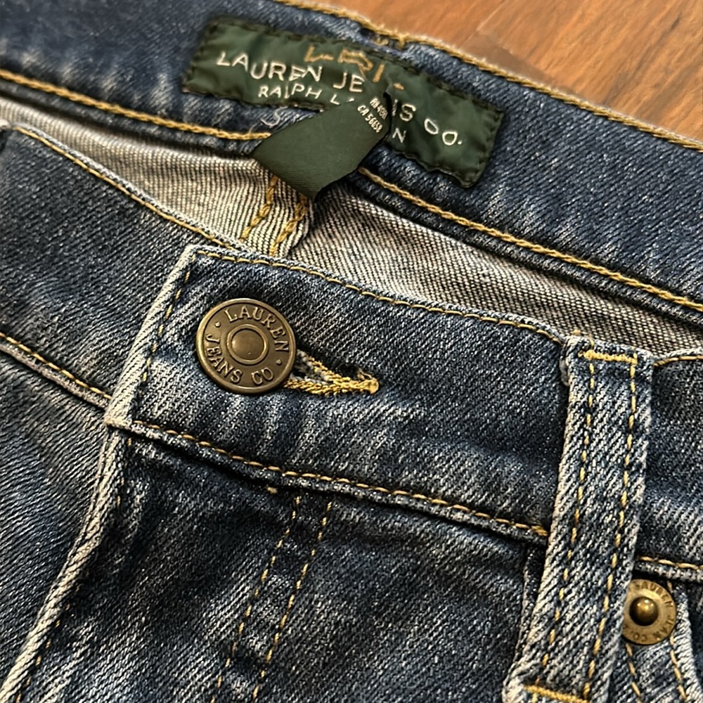 LRL Lauren Jeans Co Ralph Lauren Medium Wash Faded Stretch Skinny Jeans Size 2 - Picture 7 of 10